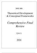 (UOPX) NSG 416 THEORETICAL DEVELOPMENT & CONCEPTUAL FRAMEWORKS COMPREHENSIVE EXAM