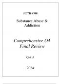 (WGU D573) HLTH 4340 UNDERSTANDING SUBSTANCE ABUSE & ADDICTION EXAM