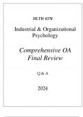 (WGU D576) HLTH 4370 INDUSTRIAL & ORGANIZATIONAL PSYCHOLOGY COMPREHENSIVE EXAM