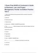 1 Exam Prep NASCLA Contractor's Guide to Business, Law, and Project Management, Florida 1st Edition Practice Test 2