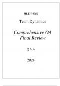 (WGU D577) HLTH 4380 TEAM DYNAMICS COMPREHENSIVE OA FINAL REVIEW 2024.