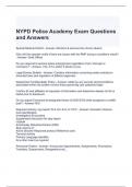 NYPD Police Academy Exam Questions and Answers 2024