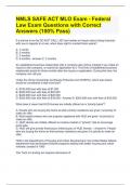 NMLS SAFE ACT MLO Exam - Federal Law Exam Questions with Correct Answers Latest Update