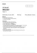 AQA A-level BIOLOGY Paper 3   June 2023