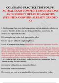 COLORADO REAL ESTATE TEST BANK ACTUAL EXAM COMPLETE QUESTIONS AND CORRECT DETAILED ANSWERS 2024 GRADED A+