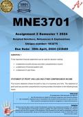 MNE3701 Assignment 2 (COMPLETE ANSWERS) Semester 2 2024 - DUE 12 September 2024