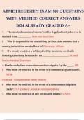 ABMDI REGISTRY EXAM 300 QUESTIONS WITH VERIFIED CORRECT ANSWERS 2024 ALREADY GRADED A+ 