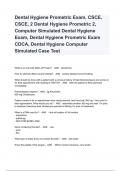 Dental Hygiene Prometric Exam, CSCE, CSCE, 2 Dental Hygiene Prometric 2, Computer Simulated Dental Hygiene Exam, Dental Hygiene Prometric Exam CDCA, Dental Hygiene Computer Simulated Case Test