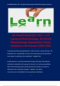 ATI PHARMACOLOGY TEST 1, ATI Capstone Pharmacology, ATI NCLEX Pharmacology Assessment 1 Exam Questions and Answers 2024-2025