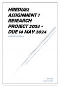 HREDU82 Assignment 1 RESEARCH PROJECT 2024 - DUE 14 May 2024