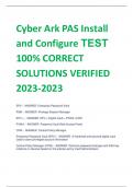 Cyber Ark PAS Install  and Configure TEST  100% CORRECT  SOLUTIONS VERIFIED 2023-2023 EPV - ANSWER Enterprise Password Vaul