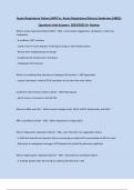 Acute Respiratory Failure (ARF) Vs. Acute Respiratory Distress Syndrome (ARDS) Questions And Answers 2024/2025 A+ Review