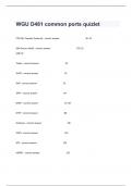 WGU D481 common ports quizlet Exam Questions And Answers Already PassedGraded A+.