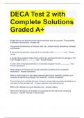 DECA Test 2 with Complete Solutions Graded A+