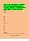 TEST BANK FOR Payroll Accounting  2024/2025 Landin 34th Edition by  Bernard J. Bieg and BridgetStomberg CHAPTER 1-7 100% CORRECT