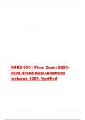 NURS 6531 Final Exam 2023