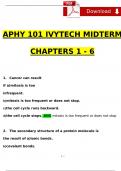 Ivy Tech APHY 101 Exam Expected Questions and Answers (Verified by Expert)