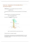 Summary - Integration in Two Variables Over a Rectangular Region