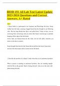 BIOD 151 All Lab Test, Bio 201, BIOD152,BIOLOGY MISC ATI practice B and HESI BIOLOGY. ALL LATEST 2024-2025 EDITION. QUESTIONS & CORRECT, VERIFIED ANSWERS. GRADED A+