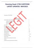 Running Head: C796 CAPSTONE LATEST UPDATES MAY2023. Running Head: C796 CAPSTONE Table of Contents Security Problem Under Investigation 2 Justification of Security Problem 3 Background Information 3 Documentation 3 Root Causes 3-4 Project Stakeholders 4 Fu