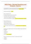 HESI Patho / Revised Questions and Answers / Sure A+