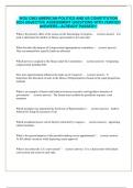 WGU C963 AMERICAN POLITICS AND US CONSTITUTION 2024 OBJECTIVE ASSESSMENT QUESTIONS WITH VERIFIED ANSWERS...ALREADY PASSED!!!