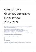 Common Core Geometry Cumulative Exam Review 2023//2024