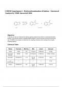 CHEM MISC Activity B.3 Relationships in Acid-Base Reactions Lab Report Answered 2024, CHEM Experiment 4 - Hydroxybromination of Indene - Structural Analysis by NMR Answered 2024 & CHEM Act B5 HEAT-SI Lab Report Heat Relationships in Physical and Chemical 