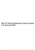 FINAL LABS BIOS 255 Labs Week 1 Blood Lab Report 100%Solved 2024, BIOS 255 Week 4 Virtual Lab Lymphatic System 2024, Bios 255 Week 6 Respiratory System Anatomy Lab Answered 2024 & BIOS255 Week 6 Respiratory System-Anatomy - Lab.