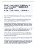 EXCPT ASSESSMENT QUESTIONS & SOLUTIONSEXCPT ASSESSMENT QUESTIONS EXCPT ASSESSMENT QUESTIONS.