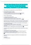 Florida Real Estate Exam All Questions are From the Florida Real Estate Principles, Practices & Law 45th Edition