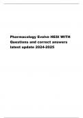 Pharmacology Evolve HESI WITH Questions and correct answers latest update 2024-2025 