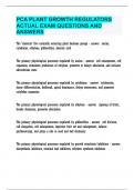 PCA PLANT GROWTH REGULATORS ACTUAL EXAM QUESTIONS AND ANSWERS.