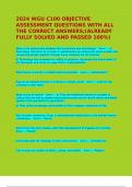 2024 WGU C100 OBJECTIVE ASSESSMENT QUESTIONS WITH ALL THE CORRECT ANSWERS;(ALREADY FULLY SOLVED AND PASSED 100%)
