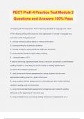 PECT PreK-4 Practice Test Module 2 Questions and Answers 100% Pass