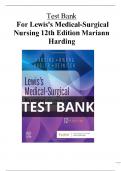 TEST BANK For Lewis s Medical Surgical Nursing(Canada version included) 4th, 5th, 12th FULL EDITIONS!! BUNDLED TESTBANKS!!!!! 