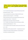 Arthrex Sports IOT 5 Day Exam Questions and Answers | Arthrex Sports Module Tests Questions amd Answers Latest Updated  | ARTHREX SPORTS IOT General Onboarding Exam Questions and Answers Latest Updated 2024/2025 & Arthrex Sports On-Boarding Exam Questions