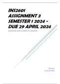 INS2601 Assignment 3 Semester 1 2024 - DUE 29 April 2024