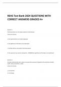 REHS Test Bank 2024 QUESTIONS WITH CORRECT ANSWERS GRADED A+