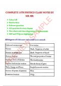 Complete 11th physics class notes by Mr Sir (NEET/CET/JEE) for aspirant