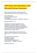 CDT Exam Set Questions And  Revised Correct Answers