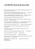 1z0-1069 ORC Study Guide Exam 2024 Questions Rated 100% With Complete Answers