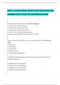  EXAM 4: ACUTE KIDNEY INJURY NCLEX QUESTIONS AND ANSWERS WITH COMPLETE VERIFIED SOLUTIONS