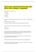  SDI SCUBA CERTIFICATION EXAM 2024 WITH 100% CORRECT ANSWERS 