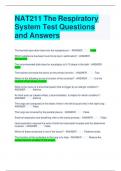 Bundle For  NAT 211 Final Test Questions with Correct Answers