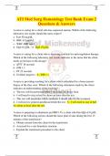 BUNDLE: ATI Med Surg Hematology Test Bank Exams 1 & 2 Questions & Answers, 2024