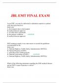 JBL EMT FINAL EXAM