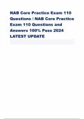 NAB CORE PRACTICE EXAM 110 QUESTIONS LATEST 2023-2024 ACTUAL EXAM QUESTIONS AND CORRECT DETAILED ANSWERS GRADED A+