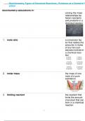 Stoichiometry, Types of Chemical Reactions,, Evidence of a Chemical Reaction