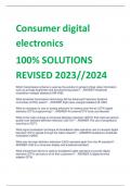 Consumer digital electronics 100% SOLUTIONS REVISED 2023//2024